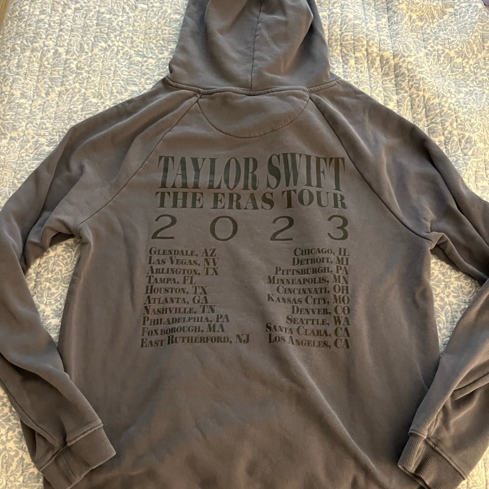 Taylor Swift Gray Eras Tour Oversized Hoodie - Picture 2 of 3